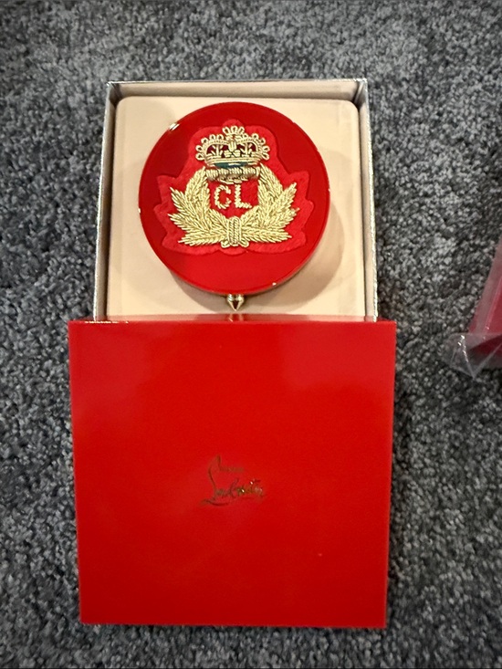 Christian Louboutin Other - Christian Louboutin Red and Gold Compact Mirror